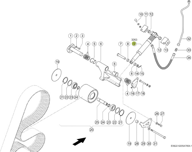 Claas Jaguar 970 - corncracker - siłownik hydrauliczny napinacza 0000409064 - Hydraulische cilinder voor Landbouwmachine: afbeelding 1 Claas Jaguar 970 - corncracker - siłownik hydrauliczny napinacza 0000409064 - Hydraulische cilinder voor Landbouwmachine: afbeelding 1