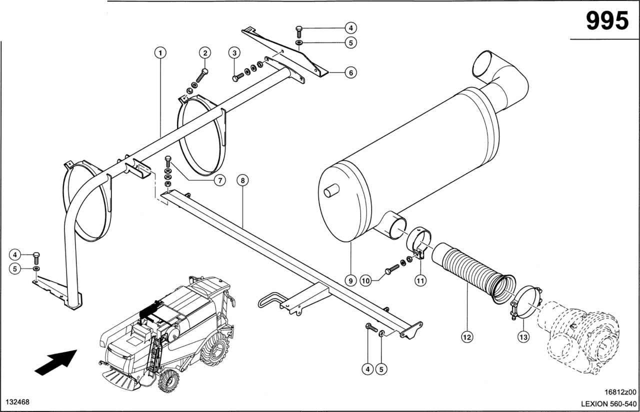 Claas Lexion 560 TŁUMIK  0007439551 (Silnik c6.6, c10, c13; układ wydechowy) - Geluiddemper voor Landbouwmachine: afbeelding 1 Claas Lexion 560 TŁUMIK  0007439551 (Silnik c6.6, c10, c13; układ wydechowy) - Geluiddemper voor Landbouwmachine: afbeelding 1