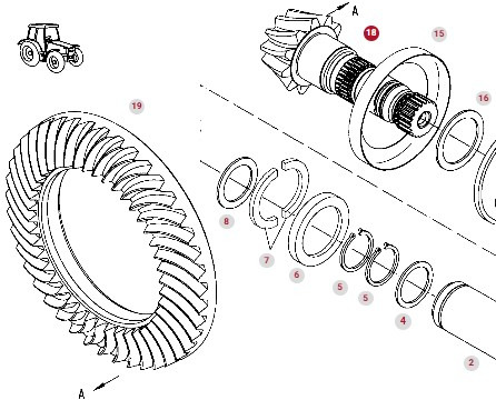 Fendt 924 927 930 933 936 Vario Valtra Wałek Atakujący Z Kołem z12x43 945100410020 945100410010 - Aandrijfas voor Landbouwmachine: afbeelding 1 Fendt 924 927 930 933 936 Vario Valtra Wałek Atakujący Z Kołem z12x43 945100410020 945100410010 - Aandrijfas voor Landbouwmachine: afbeelding 1