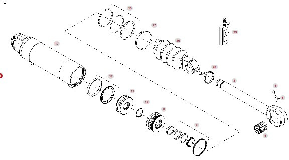 Fendt 930 933 936 939 942 GEN 7 Siłownik Przedniego TUZ Drążek CZĘŚCI G945920020010 - Hydraulische cilinder voor Landbouwmachine: afbeelding 1 Fendt 930 933 936 939 942 GEN 7 Siłownik Przedniego TUZ Drążek CZĘŚCI G945920020010 - Hydraulische cilinder voor Landbouwmachine: afbeelding 1