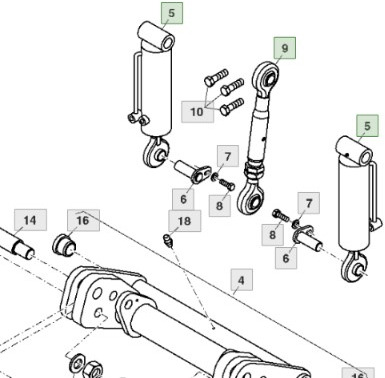 John Deere 7830 Siłownik Hydrauliczny Łącze Środkowe RE192527 RE192527 - Hydraulische cilinder voor Landbouwmachine: afbeelding 2 John Deere 7830 Siłownik Hydrauliczny Łącze Środkowe RE192527 RE192527 - Hydraulische cilinder voor Landbouwmachine: afbeelding 2