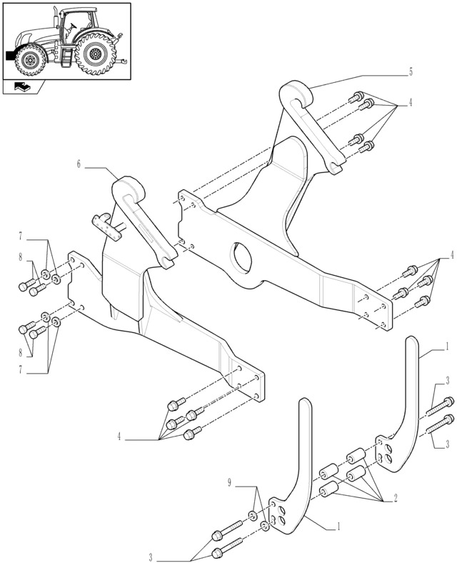 New Holland T6010 Rama 87493266 - Frame/ Chassis voor Tractor: afbeelding 1 New Holland T6010 Rama 87493266 - Frame/ Chassis voor Tractor: afbeelding 1