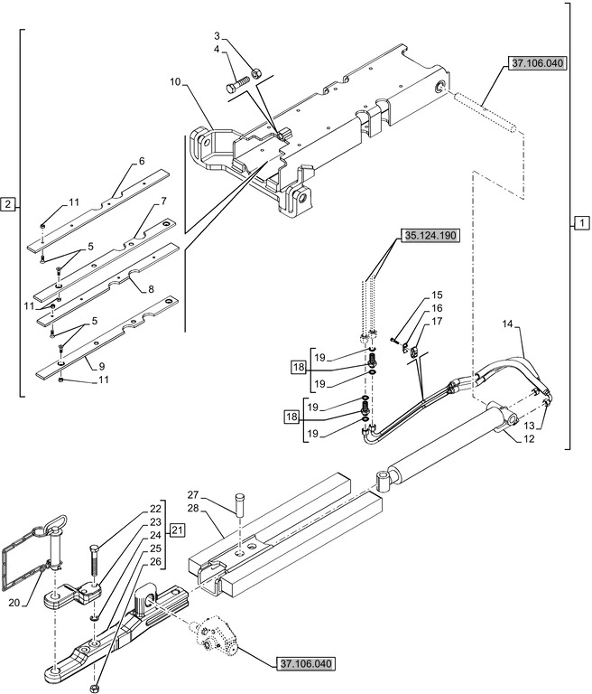 New Holland T6090 T6070 Prowadnica ślizgowa 82036278 - Frame/ Chassis voor Tractor: afbeelding 1 New Holland T6090 T6070 Prowadnica ślizgowa 82036278 - Frame/ Chassis voor Tractor: afbeelding 1