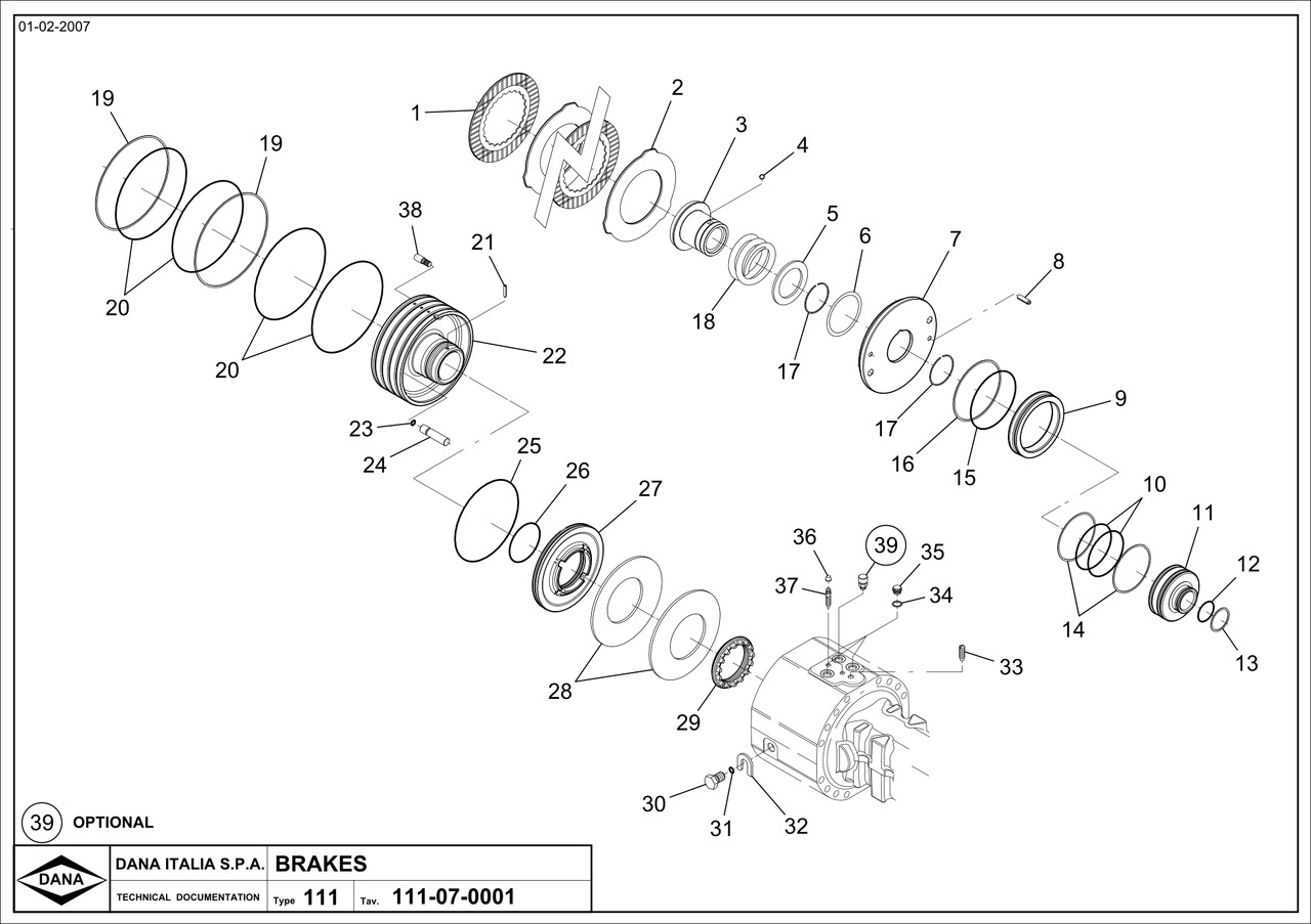 SPICER 311/211/174 Hamulec Kompletny CZĘŚCI - Remdelen voor Landbouwmachine: afbeelding 1 SPICER 311/211/174 Hamulec Kompletny CZĘŚCI - Remdelen voor Landbouwmachine: afbeelding 1