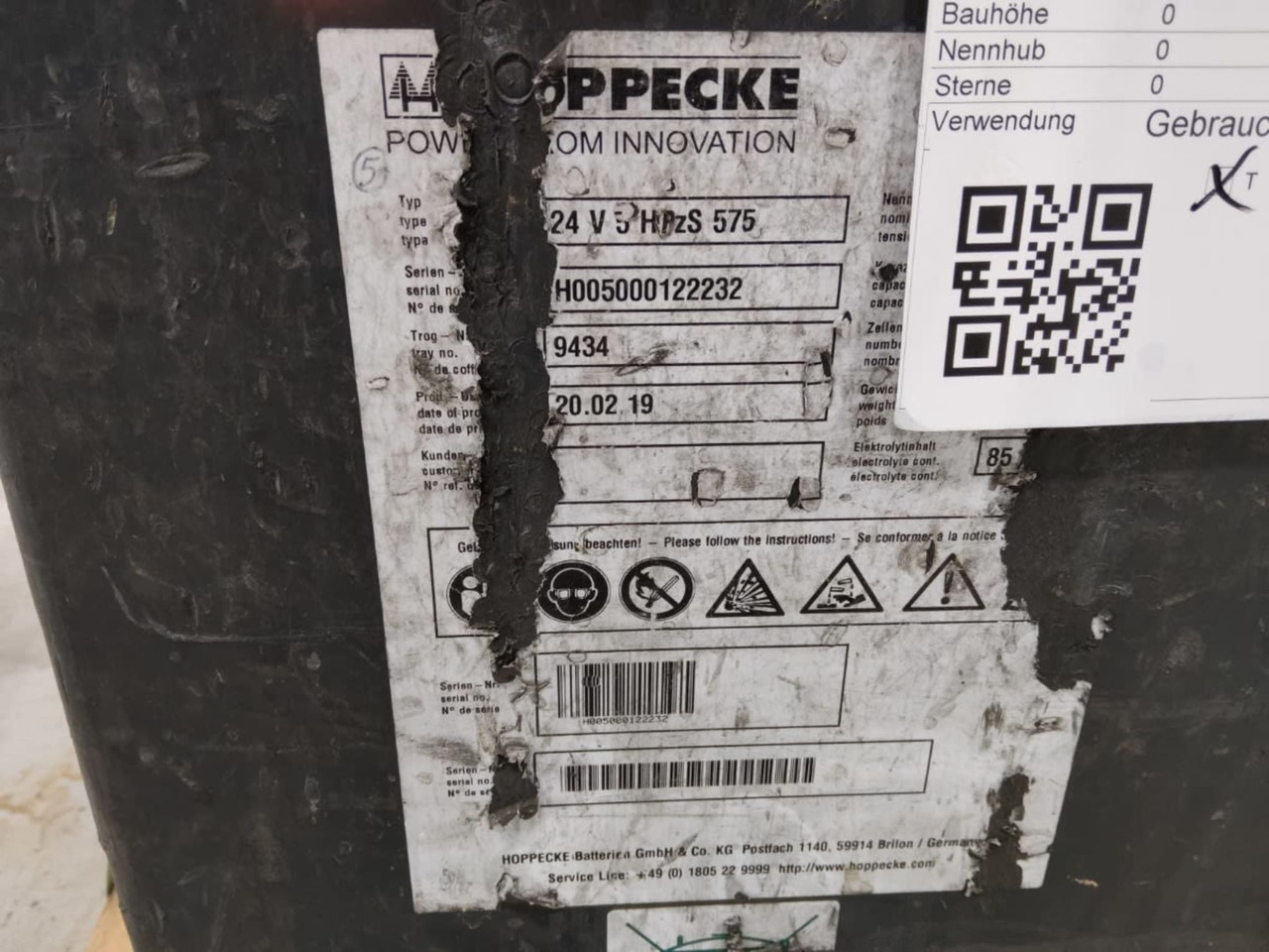 HOPPECKE Battery 24V 575Ah - Batterij voor Intern transport: afbeelding 2 HOPPECKE Battery 24V 575Ah - Batterij voor Intern transport: afbeelding 2