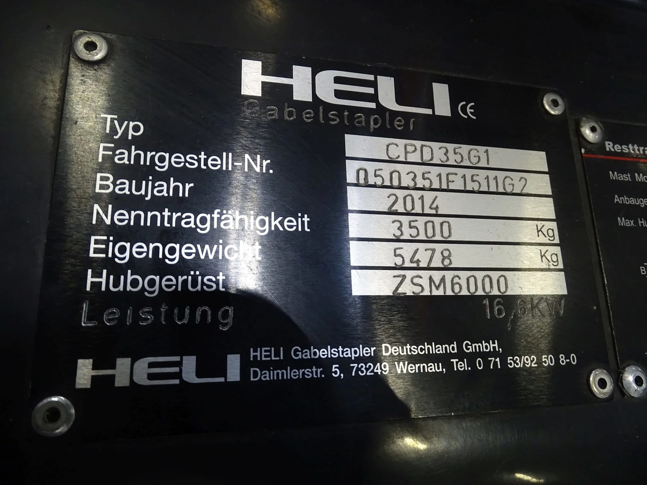 Heli CPD35G1 - Elektrische heftruck: afbeelding 2 Heli CPD35G1 - Elektrische heftruck: afbeelding 2