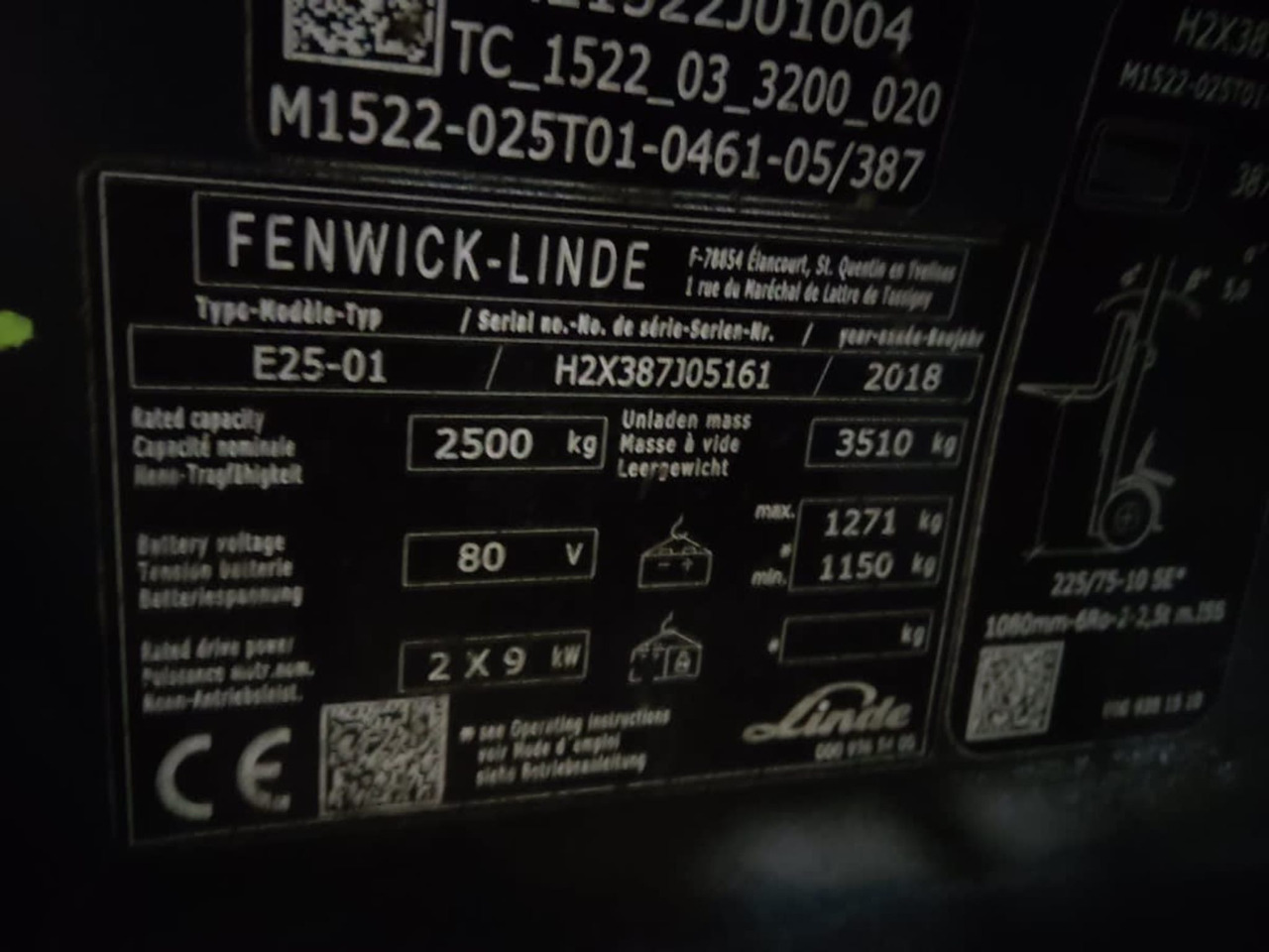 Linde E25-01 - Elektrische heftruck: afbeelding 2 Linde E25-01 - Elektrische heftruck: afbeelding 2