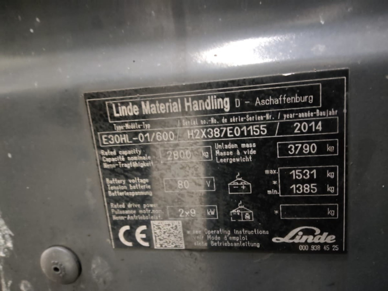 Linde E30HL-01/600 - Elektrische heftruck: afbeelding 5 Linde E30HL-01/600 - Elektrische heftruck: afbeelding 5