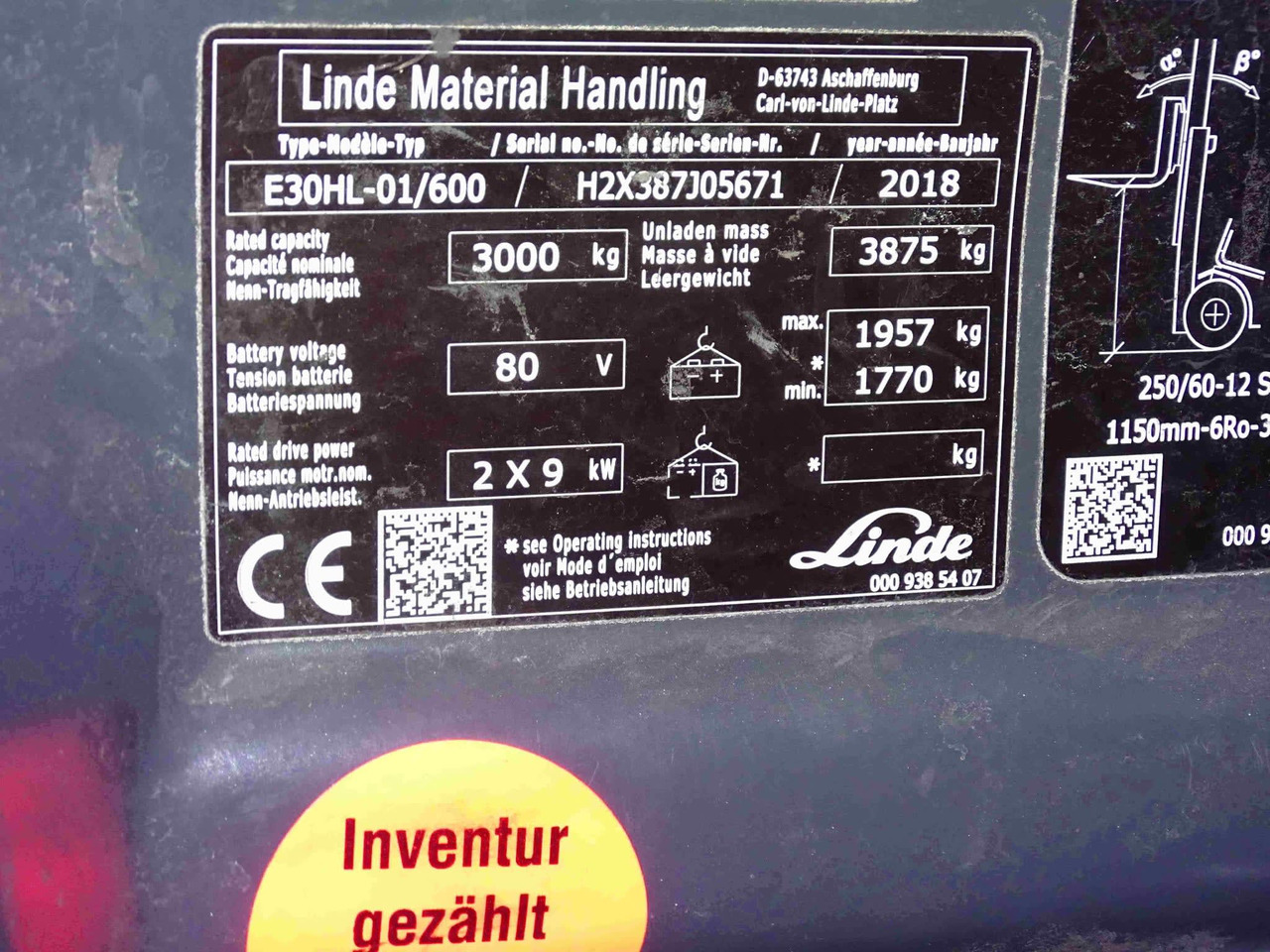 Linde E30HL-01/600 - Elektrische heftruck: afbeelding 5 Linde E30HL-01/600 - Elektrische heftruck: afbeelding 5