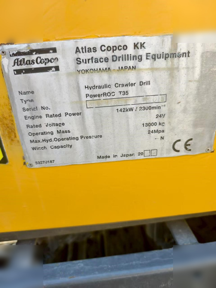 2012 ATLAS COPCO T35 - Boormachine: afbeelding 5 2012 ATLAS COPCO T35 - Boormachine: afbeelding 5