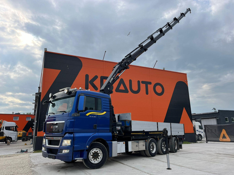MAN TGX 35.480 8x4*4 HIAB 288E-7 / PLATFORM L=6397 mm - Vrachtwagen met open laadbak, Kraanwagen: afbeelding 1 MAN TGX 35.480 8x4*4 HIAB 288E-7 / PLATFORM L=6397 mm - Vrachtwagen met open laadbak, Kraanwagen: afbeelding 1