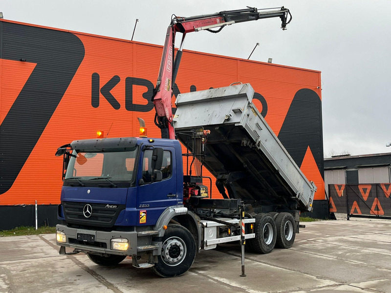 Mercedes-Benz Axor 2633 6x4 FASSI F110AK22 / BOX L=5040 mm - Kipper vrachtwagen, Kraanwagen: afbeelding 1 Mercedes-Benz Axor 2633 6x4 FASSI F110AK22 / BOX L=5040 mm - Kipper vrachtwagen, Kraanwagen: afbeelding 1