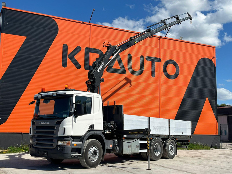 Scania P 340 6x2 HIAB 135-4 / PLATFORM L=6171 mm - Vrachtwagen met open laadbak, Kraanwagen: afbeelding 1 Scania P 340 6x2 HIAB 135-4 / PLATFORM L=6171 mm - Vrachtwagen met open laadbak, Kraanwagen: afbeelding 1