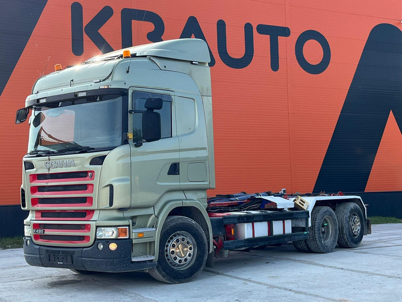 Scania R 420 6x2 PALFINGER T 20 ton / L=5450 mm / RETARDER - Haakarmsysteem vrachtwagen: afbeelding 1 Scania R 420 6x2 PALFINGER T 20 ton / L=5450 mm / RETARDER - Haakarmsysteem vrachtwagen: afbeelding 1
