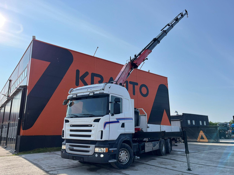 Scania R 440 6x2*4 FASSI F260XP / PLATFORM L=6760 mm - Vrachtwagen met open laadbak, Kraanwagen: afbeelding 1 Scania R 440 6x2*4 FASSI F260XP / PLATFORM L=6760 mm - Vrachtwagen met open laadbak, Kraanwagen: afbeelding 1