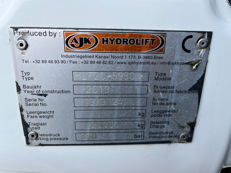 Haakarmsysteem vrachtwagen Volvo FH 540 8x4*4 AJK 20 ton / L=5700 mm: afbeelding 14