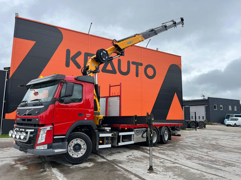 Volvo FM 330 6x2*4 EFFER 215/4S / PLATFORM L=6529 mm - Vrachtwagen met open laadbak, Kraanwagen: afbeelding 1 Volvo FM 330 6x2*4 EFFER 215/4S / PLATFORM L=6529 mm - Vrachtwagen met open laadbak, Kraanwagen: afbeelding 1