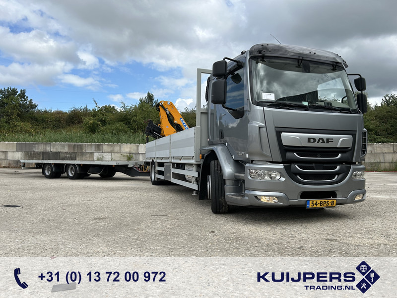 DAF LF 320 FA 19T + Burg BPM 0018 Trailer / Effer 175.2/c3s Crane / NL Combi - Vrachtwagen met open laadbak, Kraanwagen: afbeelding 1 DAF LF 320 FA 19T + Burg BPM 0018 Trailer / Effer 175.2/c3s Crane / NL Combi - Vrachtwagen met open laadbak, Kraanwagen: afbeelding 1