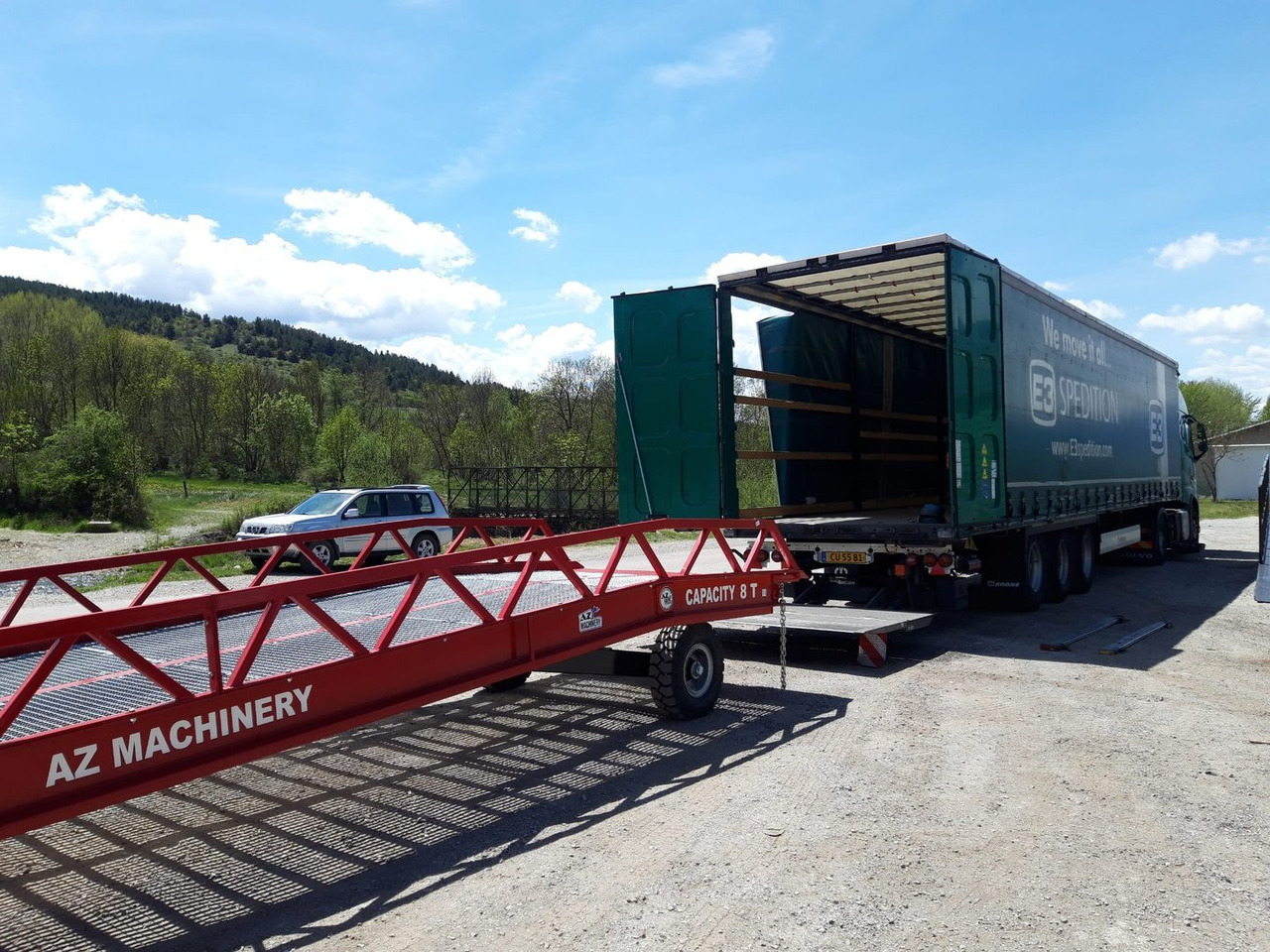 Laadbrug AZ RAMP-EASY XL-8 . USED Mobil Loading Ramp WIDE With Level Off, 8 t Capacity: afbeelding 1