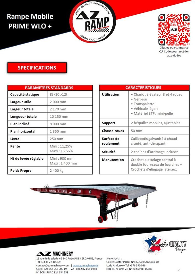AZ RAMP-PRIME PRIME WLO + 8 . Industrial Mobil Loading Ramp - Laadbrug: afbeelding 4 AZ RAMP-PRIME PRIME WLO + 8 . Industrial Mobil Loading Ramp - Laadbrug: afbeelding 4