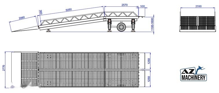 Nieuw Laadbrug AZ RAMP STAR-10-XL mobile loading ramp: afbeelding 11