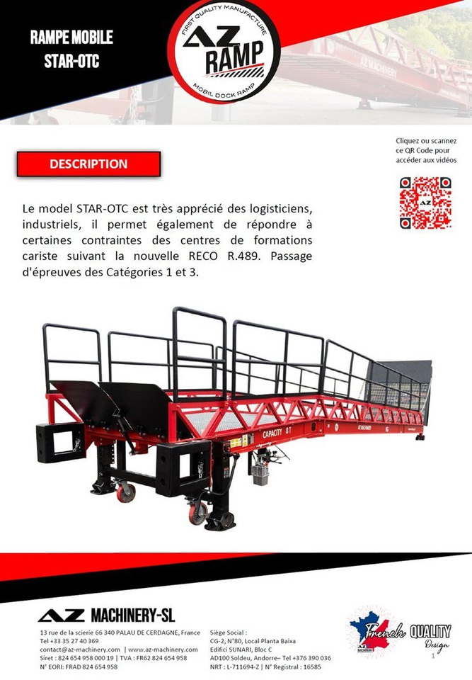 Loading Ramp with with hydraulic folding bridge - AZ RAMP - STAR-OTC- 8T. 8 ton capacity - Laadbrug: afbeelding 2 Loading Ramp with with hydraulic folding bridge - AZ RAMP - STAR-OTC- 8T. 8 ton capacity - Laadbrug: afbeelding 2