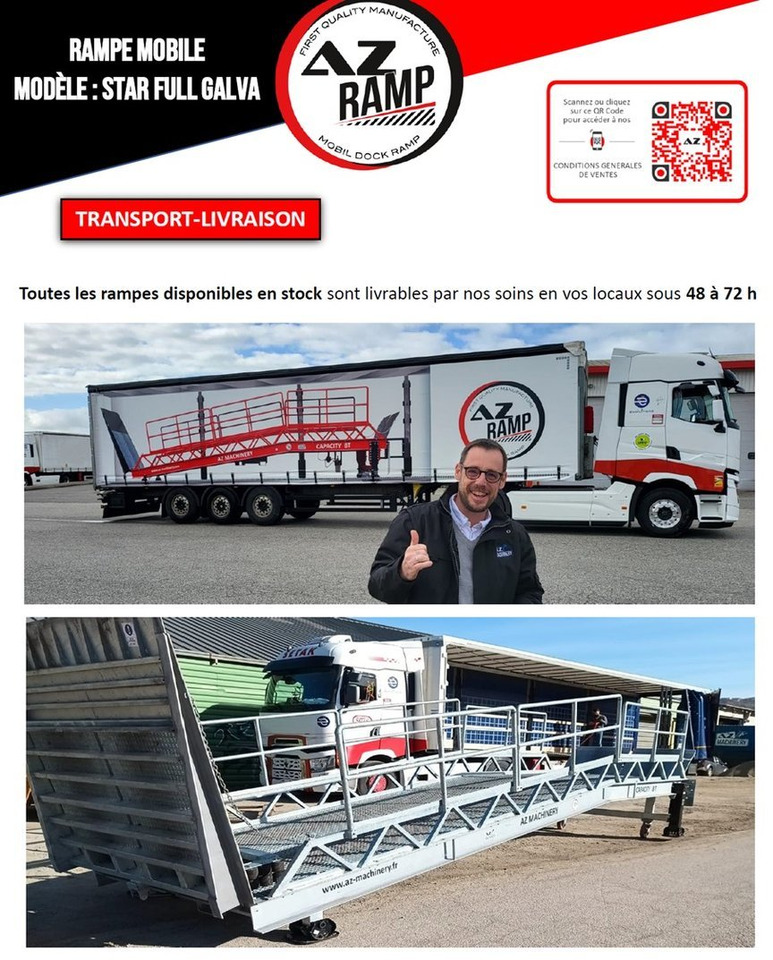 Nieuw Laadbrug Loading Ramp with with hydraulic tilting bridge -  AZ RAMP - STAR- 12T FULL GALVA: afbeelding 14