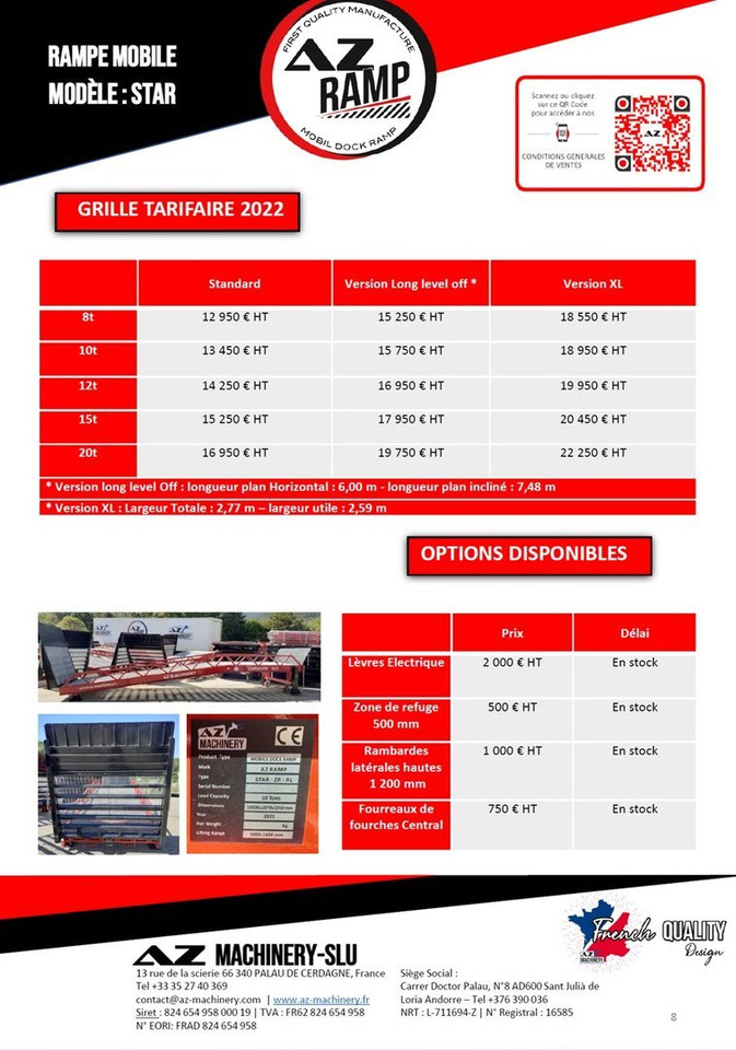 Loading Ramp with with hydraulic tilting bridge - AZ RAMP - STAR- 8T. 8 ton capacity - Laadbrug: afbeelding 3 Loading Ramp with with hydraulic tilting bridge - AZ RAMP - STAR- 8T. 8 ton capacity - Laadbrug: afbeelding 3