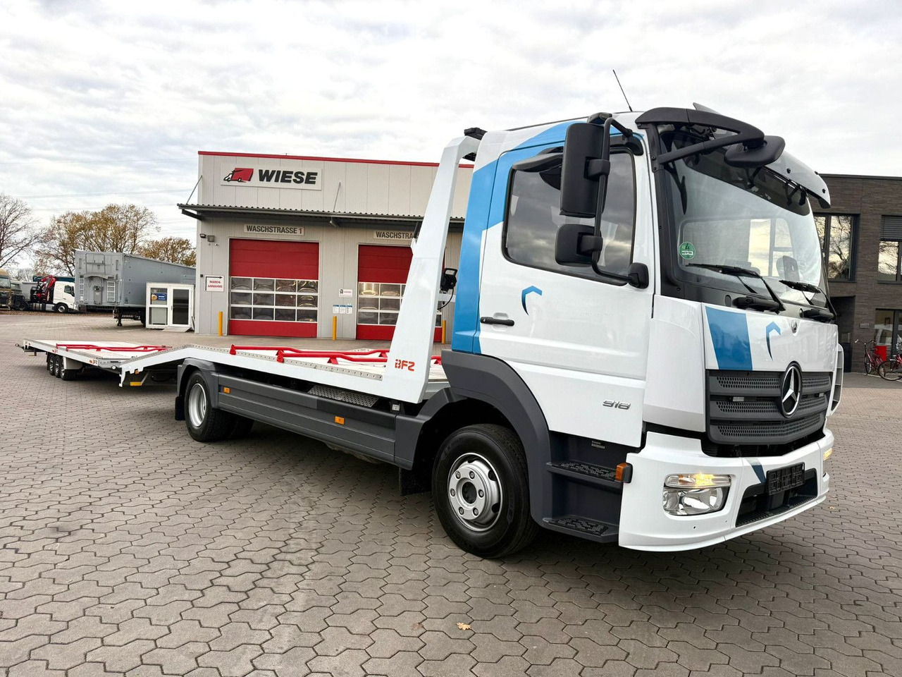 Mercedes-Benz Atego 918L Autotransporter mit BFZ Anhänger - Autovrachtwagen vrachtwagen: afbeelding 2 Mercedes-Benz Atego 918L Autotransporter mit BFZ Anhänger - Autovrachtwagen vrachtwagen: afbeelding 2