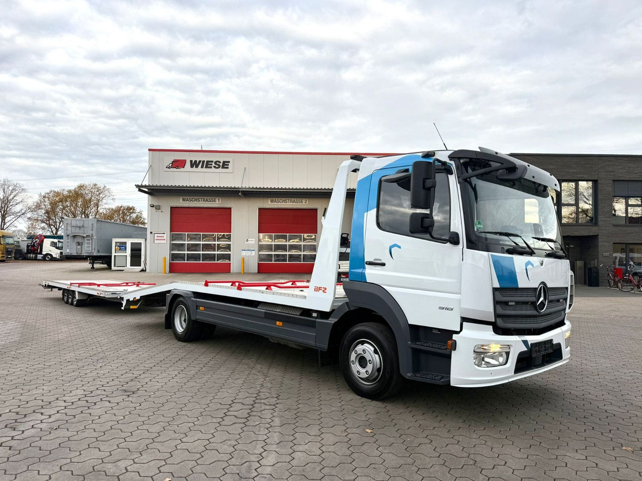Mercedes-Benz Atego 918L Autotransporter mit BFZ Anhänger - Autovrachtwagen vrachtwagen: afbeelding 1 Mercedes-Benz Atego 918L Autotransporter mit BFZ Anhänger - Autovrachtwagen vrachtwagen: afbeelding 1