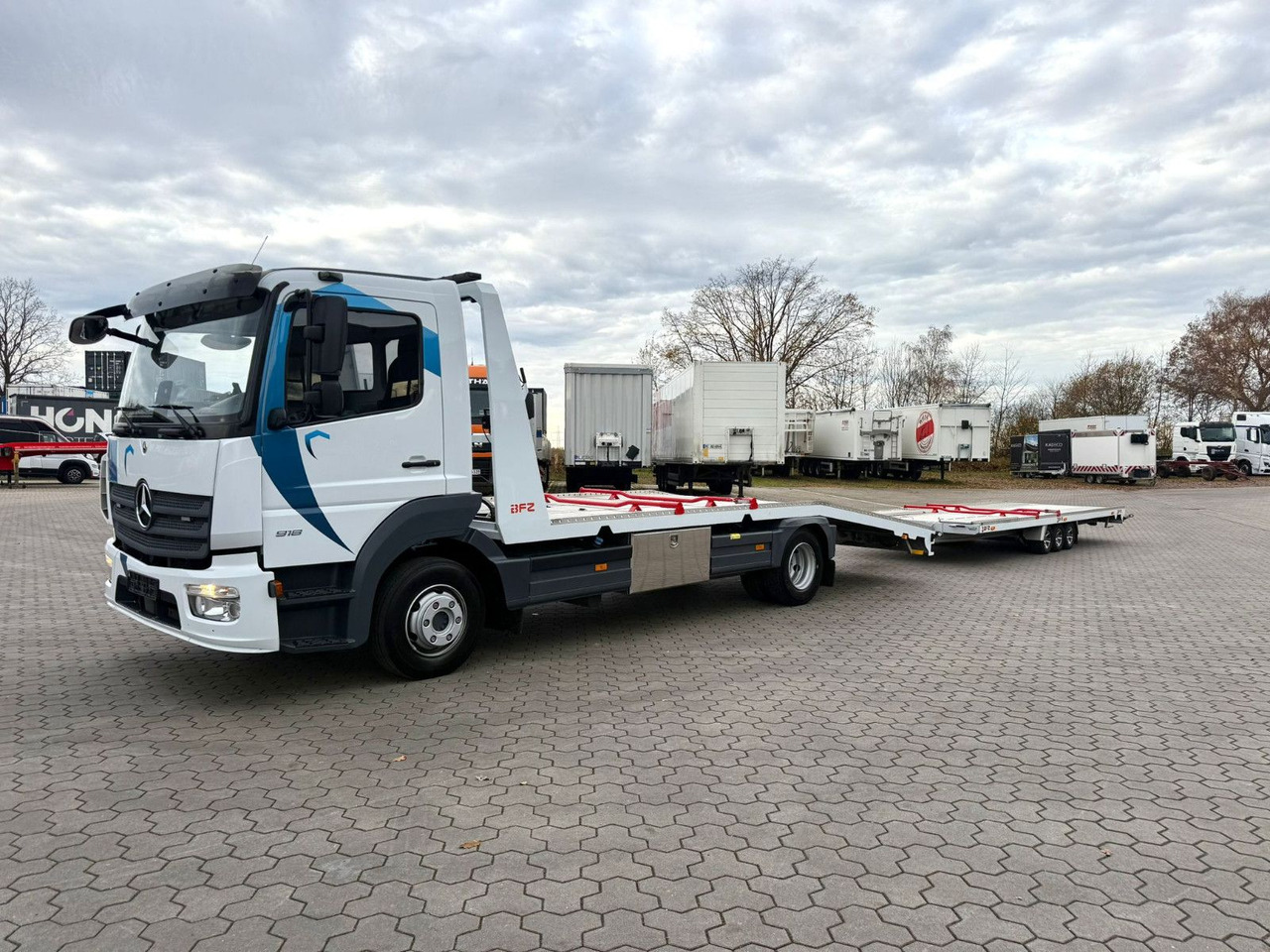 Mercedes-Benz Atego 918L Autotransporter mit BFZ Anhänger - Autovrachtwagen vrachtwagen: afbeelding 2 Mercedes-Benz Atego 918L Autotransporter mit BFZ Anhänger - Autovrachtwagen vrachtwagen: afbeelding 2