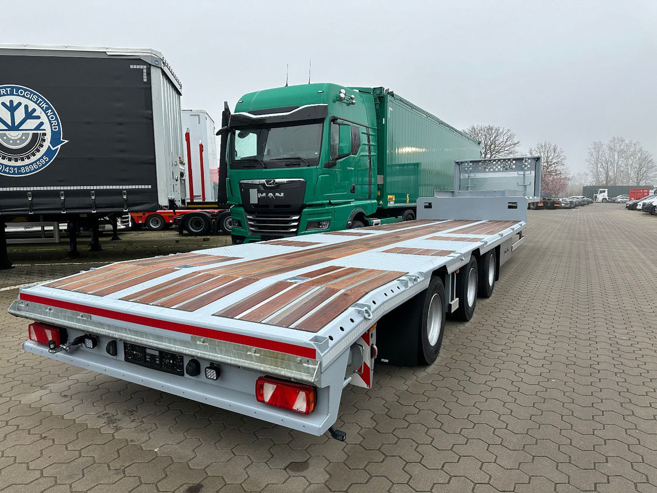 Tieflader Zwangslenkung Betonteile Fertigteile - Dieplader oplegger: afbeelding 4 Tieflader Zwangslenkung Betonteile Fertigteile - Dieplader oplegger: afbeelding 4