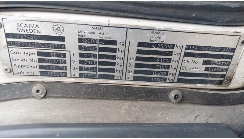 Betonmixer Scania P114-340 8x4 Mixer Full Steel Spring: afbeelding 13