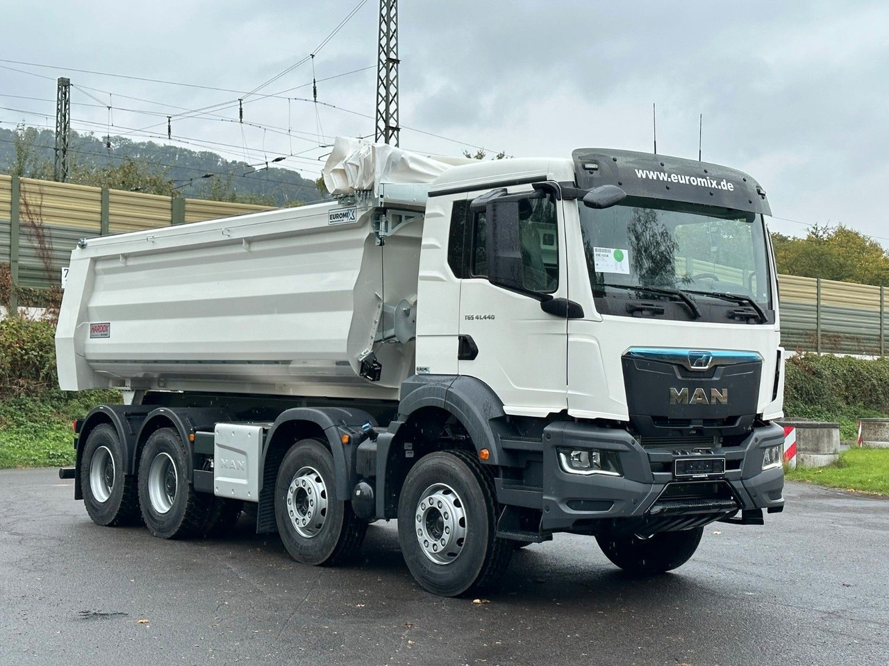 Kipper vrachtwagen MAN TGS 41.440 BB 8X4 Euromix Mulden Kipper HARDOX: afbeelding 7