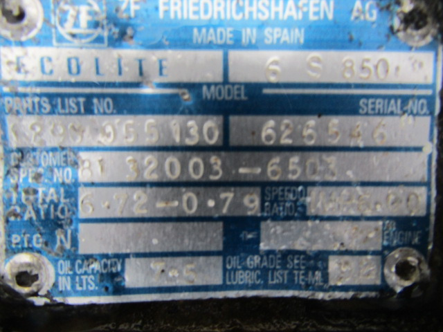 MAN LE 220 6 SPEED ZF GEARBOX 65 850 - Versnellingsbak voor Vrachtwagen: afbeelding 3 MAN LE 220 6 SPEED ZF GEARBOX 65 850 - Versnellingsbak voor Vrachtwagen: afbeelding 3