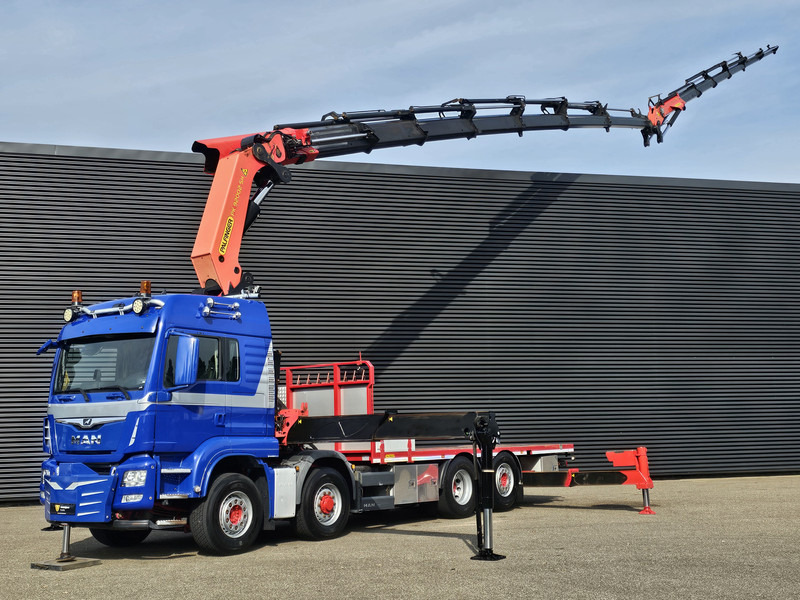 MAN TGS 35.500 8x4-6 / PALFINGER 92 t/m CRANE +JIB - Vrachtwagen met open laadbak: afbeelding 1 MAN TGS 35.500 8x4-6 / PALFINGER 92 t/m CRANE +JIB - Vrachtwagen met open laadbak: afbeelding 1