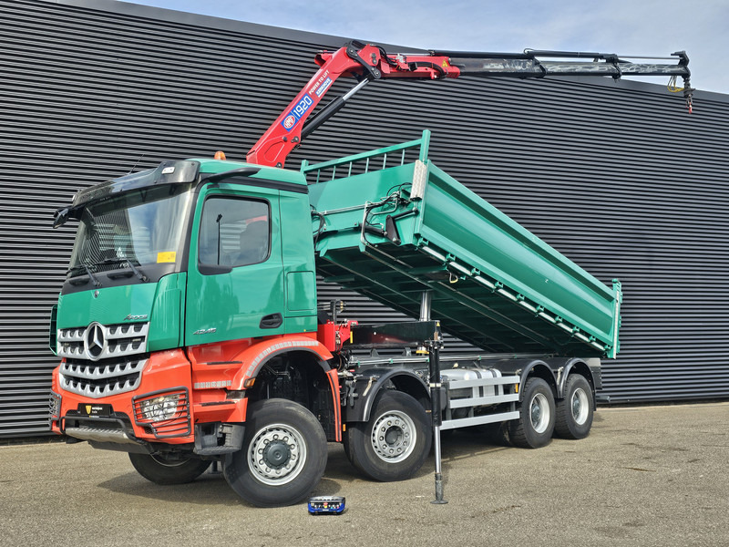 Mercedes-Benz AROCS 4145 / 8X6 / TIPPER + HMF CRANE - Kipper vrachtwagen, Kraanwagen: afbeelding 1 Mercedes-Benz AROCS 4145 / 8X6 / TIPPER + HMF CRANE - Kipper vrachtwagen, Kraanwagen: afbeelding 1