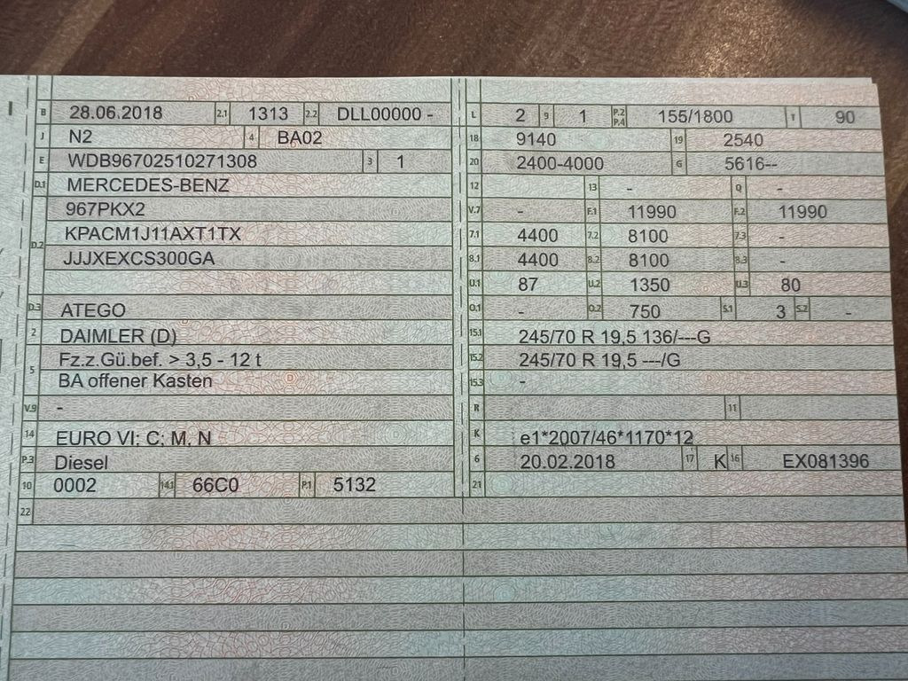 Mercedes-Benz 1221 4X2 offene Pritsche Mercedes-Benz 1221 4X2 offene Pritsche - Vrachtwagen met open laadbak: afbeelding 2 Mercedes-Benz 1221 4X2 offene Pritsche Mercedes-Benz 1221 4X2 offene Pritsche - Vrachtwagen met open laadbak: afbeelding 2