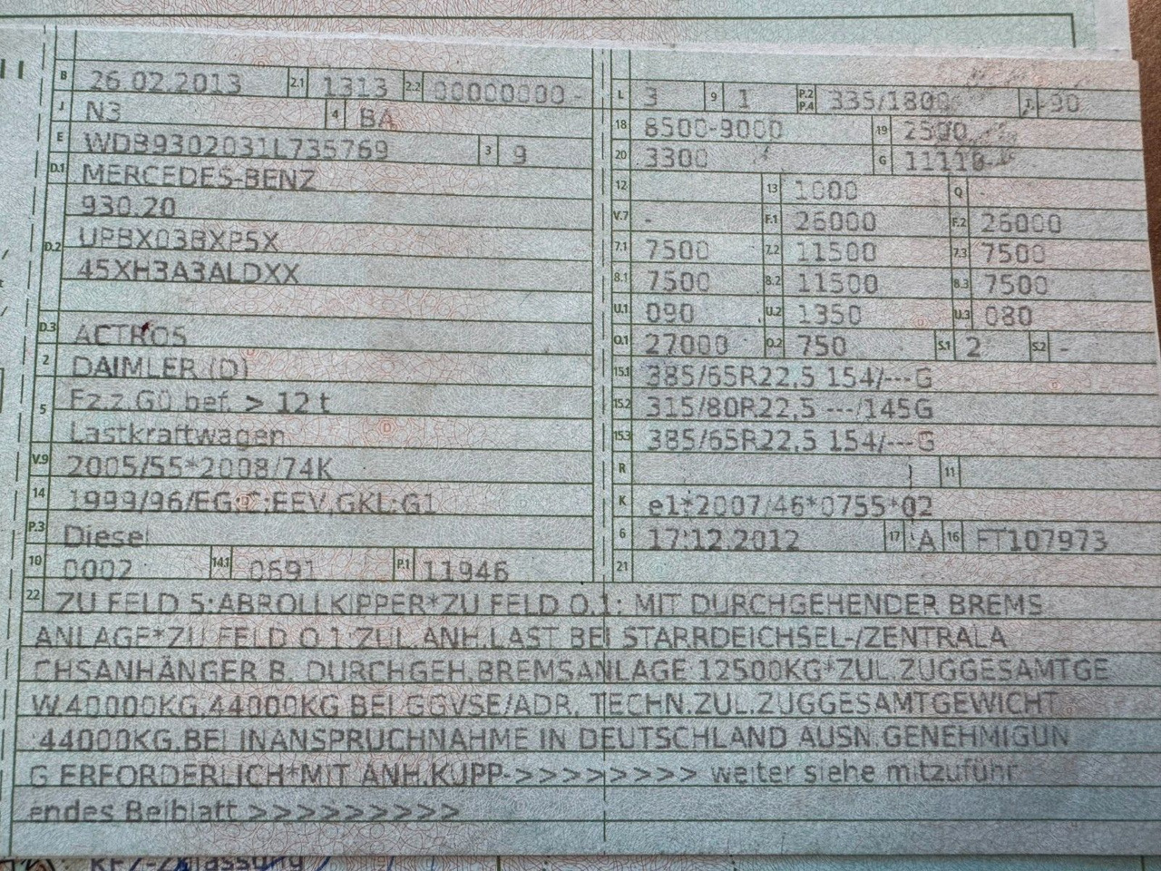 Mercedes-Benz 2546 6X2 Klima Meiller RK 20.65 - Haakarmsysteem vrachtwagen: afbeelding 2 Mercedes-Benz 2546 6X2 Klima Meiller RK 20.65 - Haakarmsysteem vrachtwagen: afbeelding 2