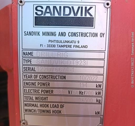 Sandvik DT923i - Mijnbouw machine: afbeelding 4 Sandvik DT923i - Mijnbouw machine: afbeelding 4
