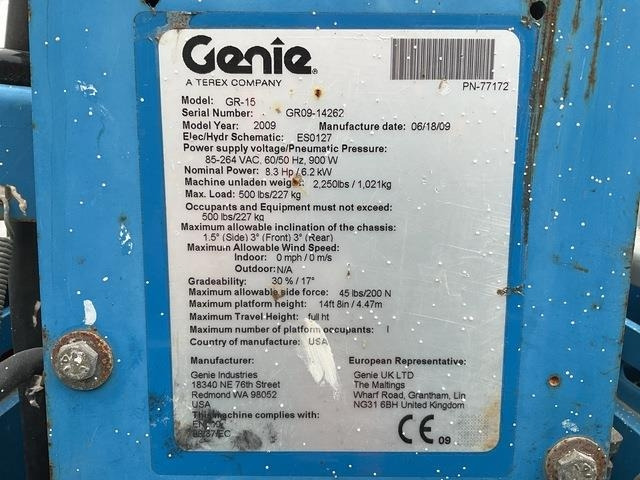 Genie GR15 - Verticale masthoogwerker: afbeelding 5 Genie GR15 - Verticale masthoogwerker: afbeelding 5