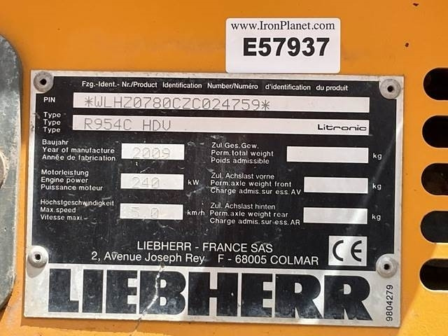 Liebherr R954C HDV - Sloop graafmachine: afbeelding 5 Liebherr R954C HDV - Sloop graafmachine: afbeelding 5