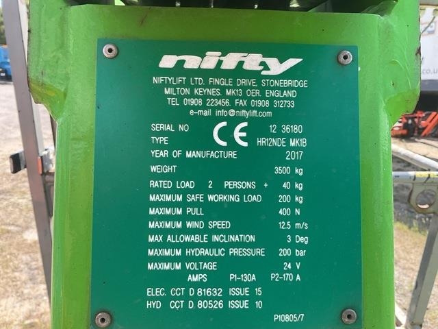 Niftylift HR12NDE - Knikarmhoogwerker: afbeelding 5 Niftylift HR12NDE - Knikarmhoogwerker: afbeelding 5
