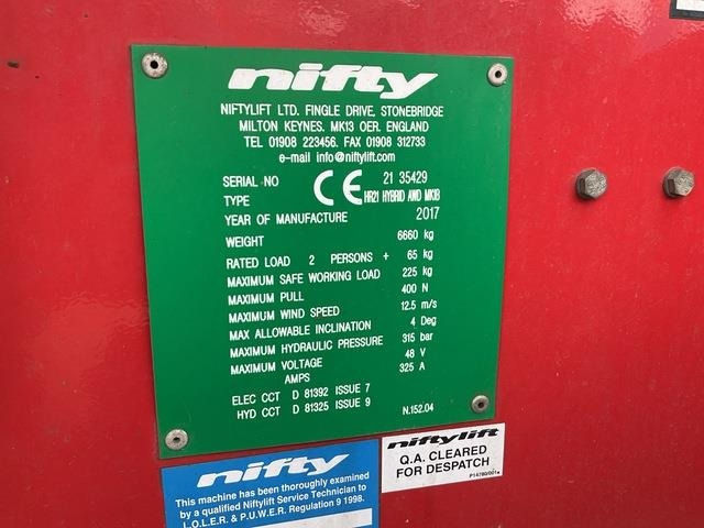 Niftylift HR21 - Knikarmhoogwerker: afbeelding 5 Niftylift HR21 - Knikarmhoogwerker: afbeelding 5