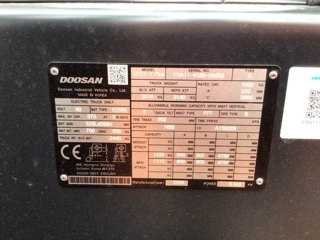 Doosan B15T-7 PLUS - Elektrische heftruck: afbeelding 5 Doosan B15T-7 PLUS - Elektrische heftruck: afbeelding 5