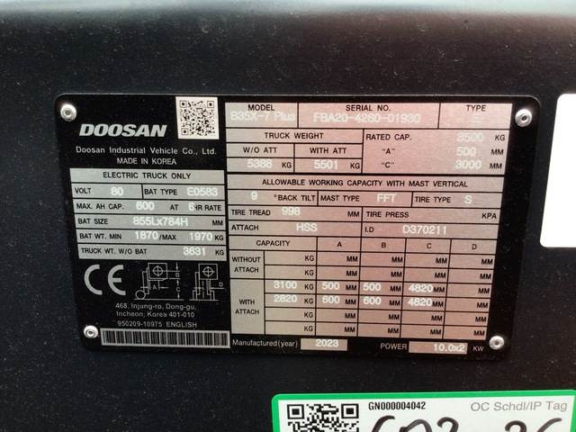 Doosan B35X-7 PLUS - Elektrische heftruck: afbeelding 5 Doosan B35X-7 PLUS - Elektrische heftruck: afbeelding 5