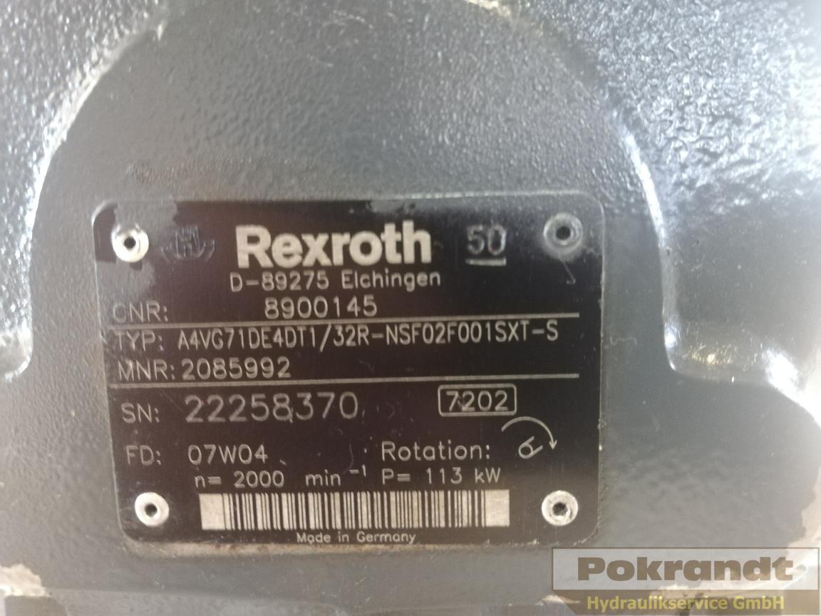 Rexroth Bosch A4VG71DE4DT1 32R NSF02F001SXT-S - 2 Einheiten vorhanden - Hydraulische pomp: afbeelding 2 Rexroth Bosch A4VG71DE4DT1 32R NSF02F001SXT-S - 2 Einheiten vorhanden - Hydraulische pomp: afbeelding 2