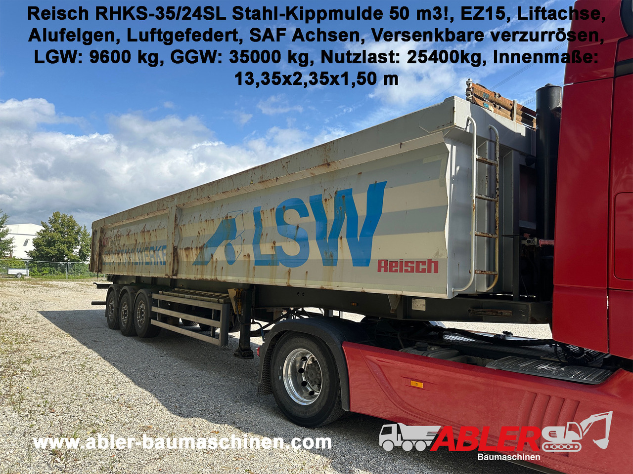 Reisch RHKS-35/24SL Stahl Kippmulde 50 m3 Metallschrott - Kipper oplegger: afbeelding 1 Reisch RHKS-35/24SL Stahl Kippmulde 50 m3 Metallschrott - Kipper oplegger: afbeelding 1