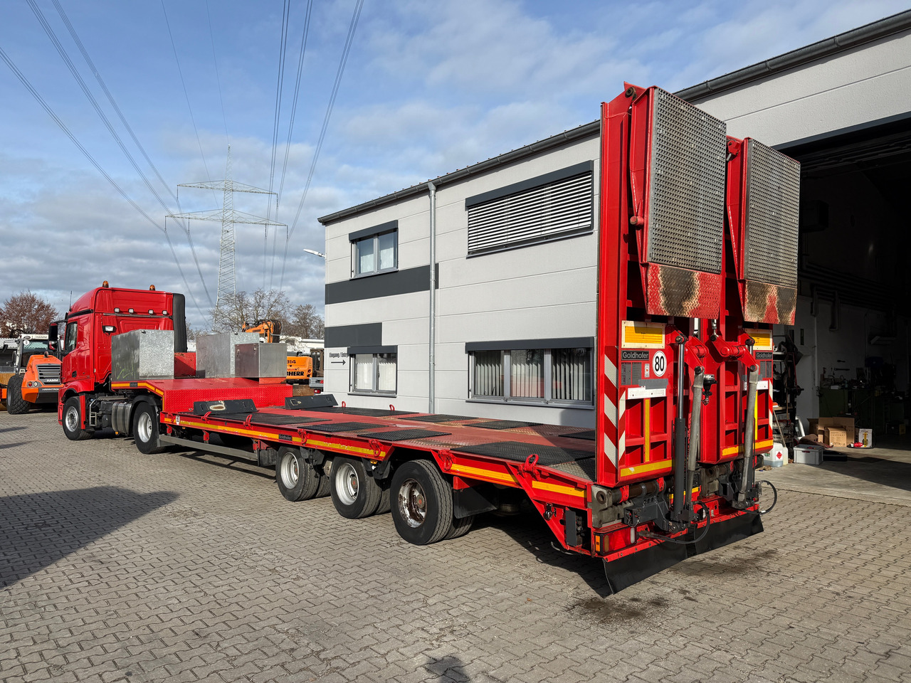 Mercedes-Benz 1845 Actros mit Goldhofer Tieflader - Trekker, Dieplader oplegger: afbeelding 5 Mercedes-Benz 1845 Actros mit Goldhofer Tieflader - Trekker, Dieplader oplegger: afbeelding 5