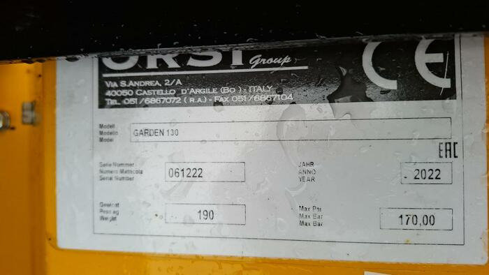 Orsi Garden 130 - Klepelmaaier/ Mulcher: afbeelding 4 Orsi Garden 130 - Klepelmaaier/ Mulcher: afbeelding 4